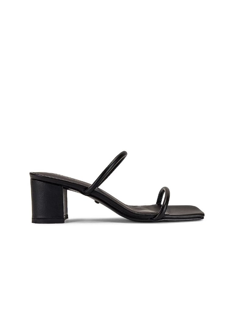 Raye Etienne Low Heel In Black Leather 10 With Box Womens Sandals